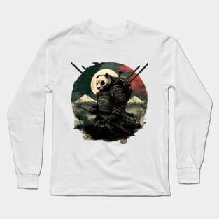 Japanese Panda Samurai Long Sleeve T-Shirt